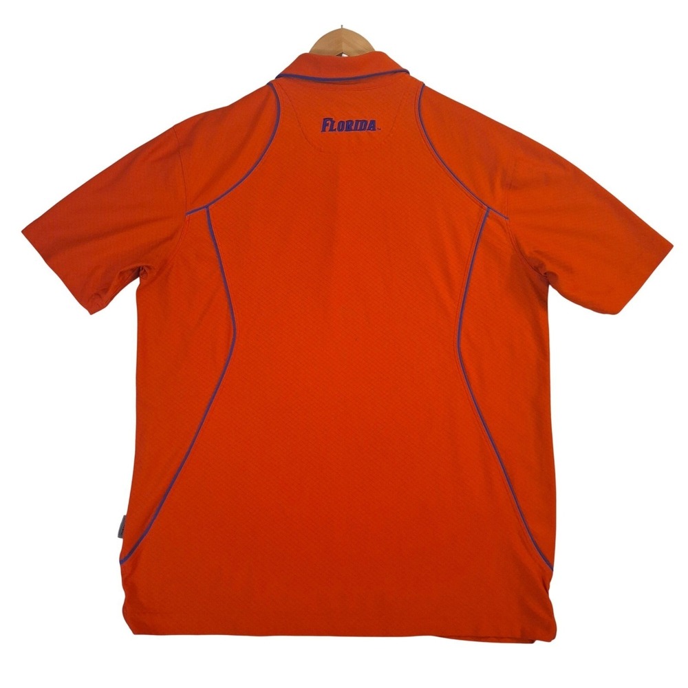 Vintage Nike Team Florida Gators Dri-FIT Polo Shirt Men's Large Orange Blue Golf - Picture 2 of 8